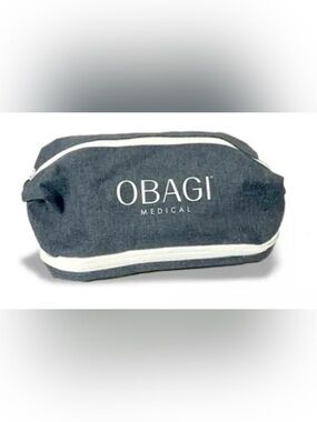 Obagi Gray/Blue and White Travel Toiletry Bag